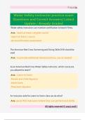 Water Safety Instructor practice exam  Questions and Correct Answers&sol; Latest  Update &sol; Already Graded