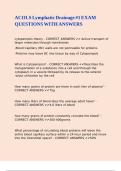 ACOLS Lymphatic Drainage -1 EXAM QUESTIONS WITH ANSWERS