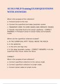 ACOLS MLD Training EXAM QUESTIONS WITH ANSWERS
