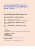 ACOLS STUDY TESTS LYMPHATIC DRAINAGE MLD EXAM QUESTIONS WITH ANSWERS