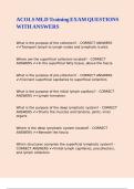 ACOLS MLD Training EXAM QUESTIONS WITH ANSWERS