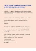 MLD &lpar;Manual Lymphatic Drainage&rpar; EXAM QUESTIONS WITH ANSWERS