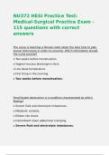 NU372 HESI Practice Test Medical-Surgical Practice Exam - 115 questions with correct answers