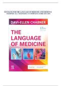 Test Bank Complete&lowbar; The Language Of Medicine 13th Edition&comma; &lpar;2023&rpar; By Davi-Ellen Chabner &lpar;Author&rpar; All Chapter 1-22&vert; Latest Version With Detailed And Verified Answers&vert; Grade A&plus;