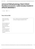 Advanced Pathophysiology Week 2 EXAM Questions & Answers &vert; Latest Already Graded A&plus; UPDATE 2025&vert;2026 &excl;&excl;