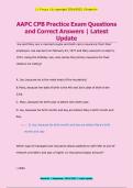 AAPC CPB Practice Exam &ndash; Questions and Correct Answers &lpar;Latest Update&rpar;