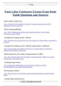 Farm Labor Contractor License Exam Study  Guide Questions and Answers 