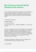 NU 372 Exam 1 Practice NCLEX Questions with answers&period;