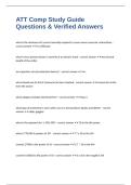 ATT Comp Study Guide Questions & Verified Answers