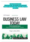 SOLUTION & ANSWER GUIDE  Business Law Today - The Essentials Text & Summarized  Cases&comma; Cengage&comma; 13th edition&comma; Roger LeRoy Miller&comma; Chapters 1 - 25&comma; Complete