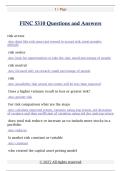 FINC 5310 Questions and Answers