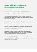 Galen A&P NU-110 Exam 4 questions with answers