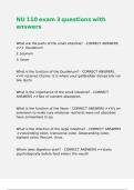 NU 110 exam 3 questions with answers
