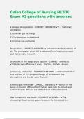 Galen College of Nursing NU110 Exam -2 questions with answers