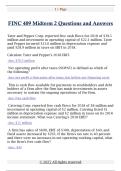 FINC 409 Midterm 2 Questions and Answers