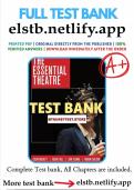 Test Bank For The Essential Theatre - 11th - 2017 All Chapters - 9781305411074&period;pdf