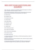 Med Cert Exam