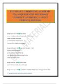 PETSMART GROOMING ACADEMY EXAM QUESTIONS WITH 100&percnt; CORRECT ANSWERS &vert; LATEST VERSION 2025&sol;2026&period;