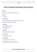 hesi a2 anatomy&excl; Questions and Answers 