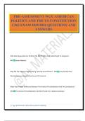 PRE-ASSESSMENT WGU AMERICAN POLITICS AND THE US CONSTITUTION C963 EXAM 2025&sol;2026 QUESTIONS AND ANSWERS