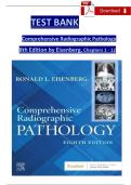 Comprehensive Radiographic Pathology 8th Edition &ndash; Eisenberg &ndash; Test Bank Chapters 1-12