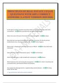 PRINCIPLES OF REAL ESTATE 1 EXAM QUESTIONS WITH 100&percnt; CORRECT ANSWERS &vert; LATEST VERSION 2025&sol;2026&period;