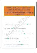 RESPIRATORY SYNCYTIAL VIRUS EXAM QUESTIONS WITH 100&percnt; CORRECT ANSWERS &vert; LATEST VERSION 2025&sol;2026 &vert; EXPERT VERIFIED &vert; ACE THE TEST