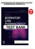 Rau&rsquo;s Respiratory Care Pharmacology&comma; 11th Edition &lpar;Gardenhire&rpar; &mdash; Complete Test Bank Chapters 1&ndash;23
