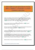 SOCI 1000 EXAM QUESTIONS WITH 100&percnt; CORRECT ANSWERS &vert; LATEST VERSION 2025&sol;2026&period;