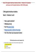 WGU C784 Applied Healthcare Statistics Week 3 - Module 5 & 6 Questions and Answers with Complete Solutions &vert; 2025-2026 Update