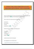 STOTT PILATES WRITTEN EXAM 2025&sol;2026 QUESTIONS AND ANSWERS