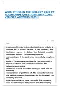 WGU&colon; ETHICS IN TECHNOLOGY D333 PA FLASHCARDS QUESTIONS WITH 100&percnt; VERIFIED ANSWERS 2025&excl;&excl;