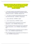 Portage Statistics CNSL 503 Module 8 STUDY GUIDE  2025&sol;2026 QUESTIONS BANK AND VERIFIED CORRECT  SOLUTIONS &vert;&vert; 100&percnt; GUARANTEED PASS  <RECENT VERSION>      1&period; &lowbar;&lowbar; tests make assumptions about population parameters and the  data is assumed normally dist