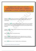 MARKETING 3023 UCF EXAM 1 QUESTIONS WITH 100&percnt; CORRECT ANSWERS &vert; LATEST VERSION 2025&sol;2026&period;