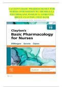Clayton&rsquo;s Basic Pharmacology for Nurses &ndash; 19th Edition &lpar;Michelle J&period; Willihnganz&comma; Samuel L&period; Gurevitz&comma; Bruce Clayton&rpar; &vert; Complete Test Bank with Answers