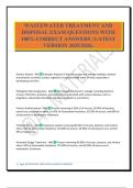 WASTEWATER TREATMENT AND DISPOSAL EXAM QUESTIONS WITH 100&percnt; CORRECT ANSWERS &vert; LATEST VERSION 2025&sol;2026&period;