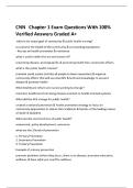 CNN   Chapter 1 Exam Questions With 100&percnt;  Verified Answers Graded A&plus; 