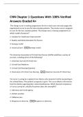 CNN Chapter 1 Questions With 100&percnt; Verified  Answers Graded A&plus; 