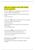 CNN Exam 2 Questions with 100&percnt; Verified  Answers Graded A&plus; 