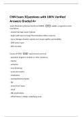 CNN Exam 3Questions with 100&percnt; Verified  Answers Graded A&plus; 