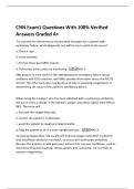 CNN Exam1 Questions With 100&percnt; Verified  Answers Graded A&plus; 