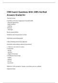 CNN Exam1 Questions With 100&percnt; Verified  Answers Graded A&plus; 