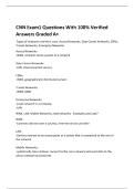 CNN Exam1 Questions With 100&percnt; Verified  Answers Graded A&plus; 
