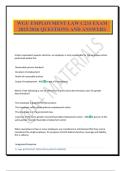 WGU EMPLOYMENT LAW C233 EXAM 2025&sol;2026 QUESTIONS AND ANSWERS