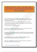 EMPLOYMENT LAW&colon; VOCABULARY - C233 WGU EXAM 2025&sol;2026 QUESTIONS AND ANSWERS