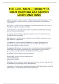 BIOL 1201 Exam 1 &lpar;Gregg&rpar; with Exact Questions and Answers &lpar;Latest 2025&ndash;2026&rpar; &ndash; Complete Study Material