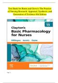 Burns and Grove&rsquo;s The Practice of Nursing Research&colon; Appraisal&comma; Synthesis&comma; and Generation of Evidence &ndash; 8th Edition &vert; Complete Test Bank with Answers