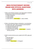 NBCE PHYSIOTHERAPY REVIEW  BRAND NEW OFFICIAL QUESTIONS  WITH ANSWERS&period; 