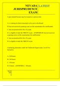 NEVADA JURISPRUDENCE EXAM QUESTIONS AND ANSWERS 2025