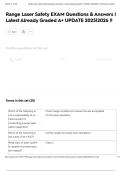 Range Laser Safety EXAM Questions & Answers &vert; Latest Already Graded A&plus; UPDATE 2025&vert;2026 &excl;&excl;